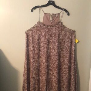 Elegant Brown Floral Women's Dress